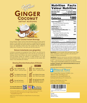 Close up of Prince Of Peace Ginger Coconut sachet pouring into a cup for easy preparation.