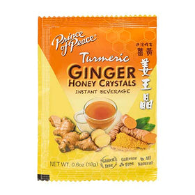 Prince Of Peace ginger honey crystals dissolving in hot water for a comforting drink