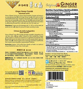 Prince Of Peace ginger honey crystals portable sachets for on-the-go use