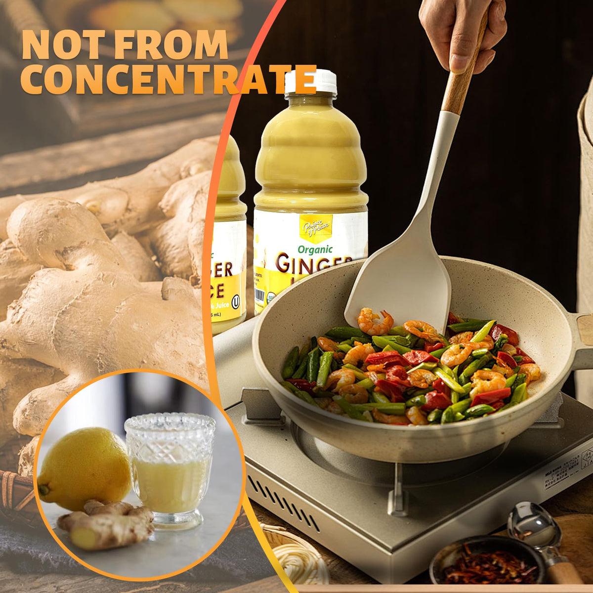 Prince Of Peace Ginger Organic Ginger Juice 32oz packaging ready for daily use.