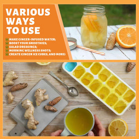 Prince Of Peace Ginger Organic Ginger Juice served with a dish for a flavor boost.