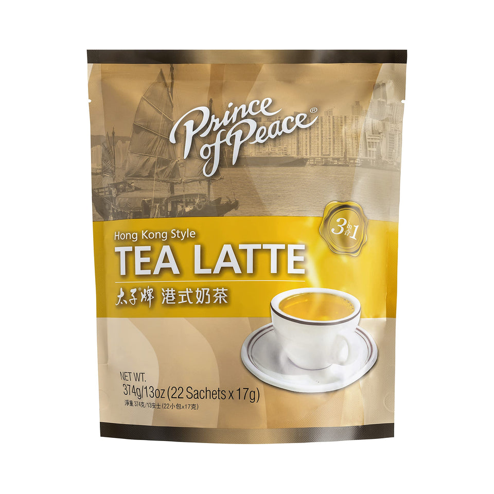 Prince of Peace Hong Kong Style Tea Latte sachets pack for quick, creamy breaks.