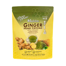 Prince Of Peace Instant Ginger Honey Crystals with Matcha bag for a warm, soothing cup