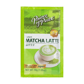 Prince Of Peace Matcha Latte hot brew in a cup, creamy and rich
