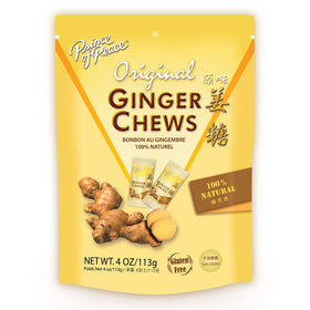 Prince of Peace Original Ginger Chews pack front for on-the-go snacking with real ginger.