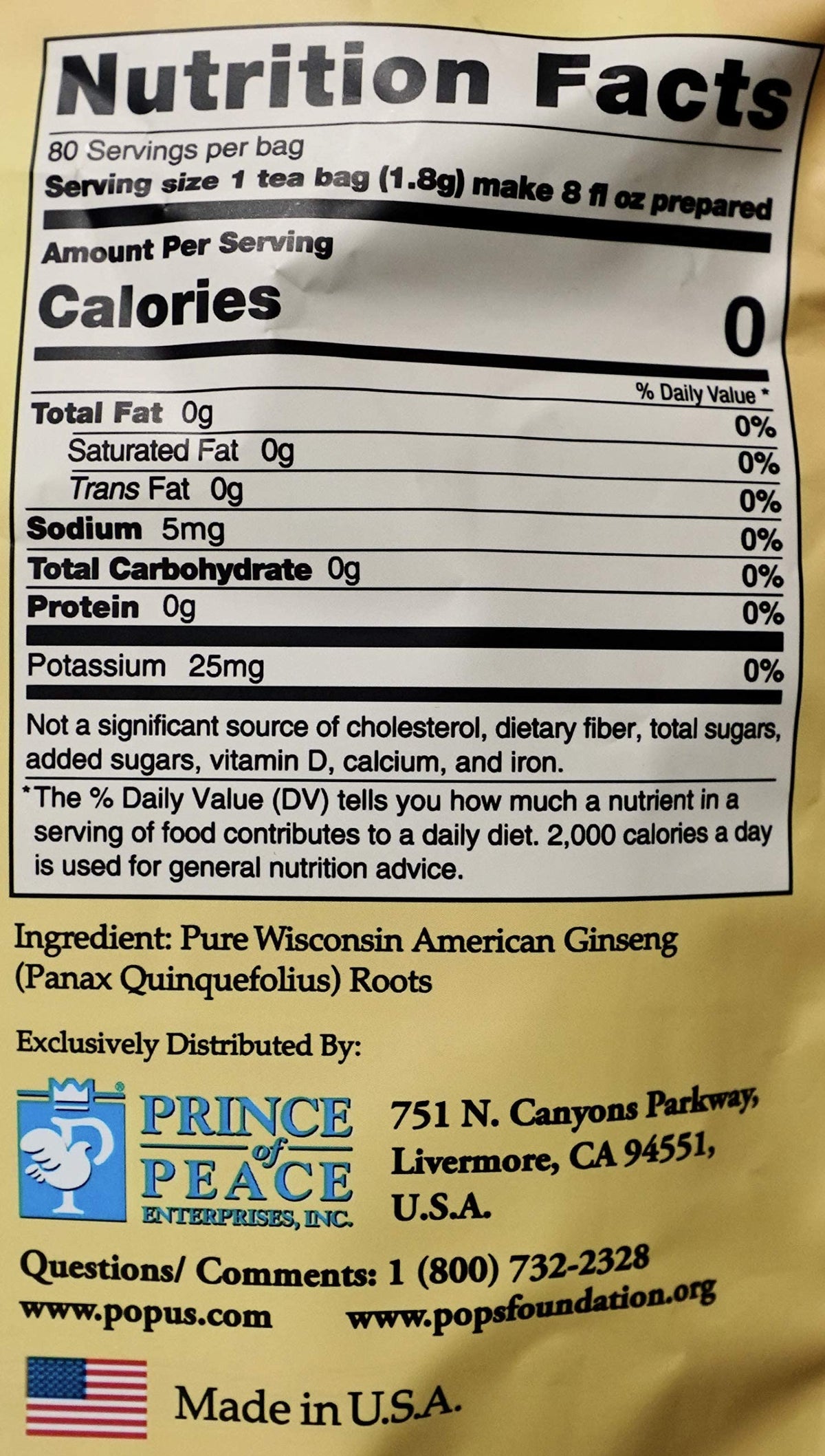 Prince of Peace Wisconsin ginseng tea cup enjoying soothing aroma.