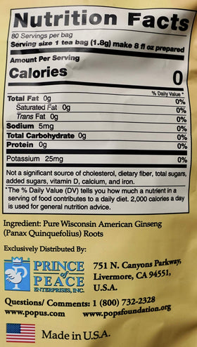 Prince of Peace Wisconsin ginseng tea cup enjoying soothing aroma.