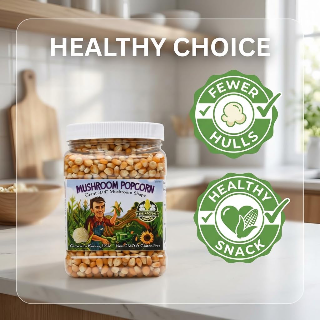 Princeton Popcorn Signature Easy Pop packaging highlights farmer-direct, USA-made origins.