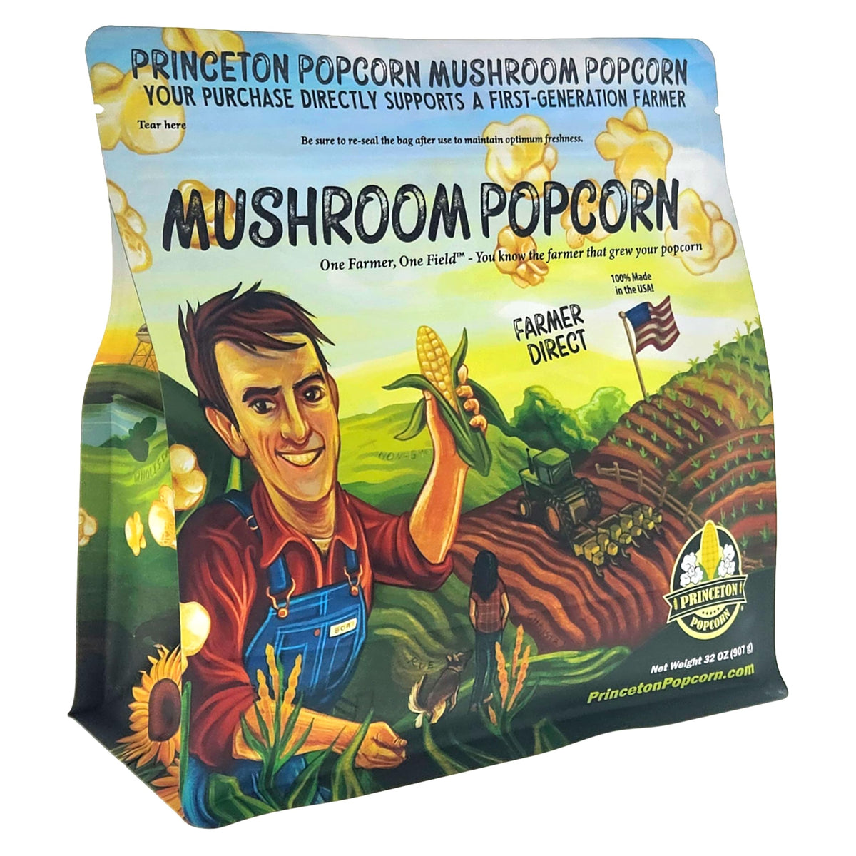 Princeton Popcorn mushroom kernels gift-ready packaging for gifting