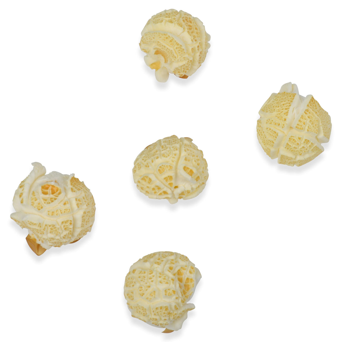 Princeton Popcorn mushroom kernels popped into mushroom-shaped popcorn in a bowl