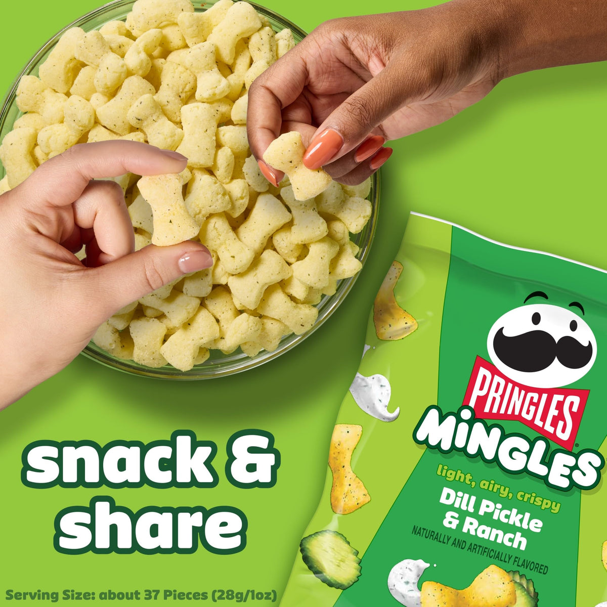 Bowtie shape adds bite-size convenience for on-the-go snacking.