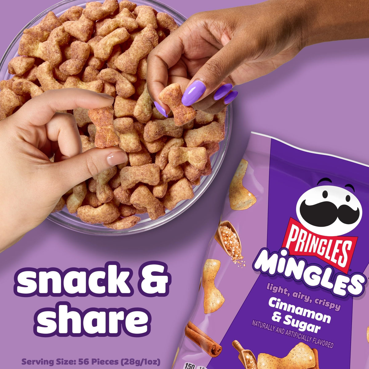 Pringles Mingles Cinnamon Sugar coffee pairing, enhances cafe-style break