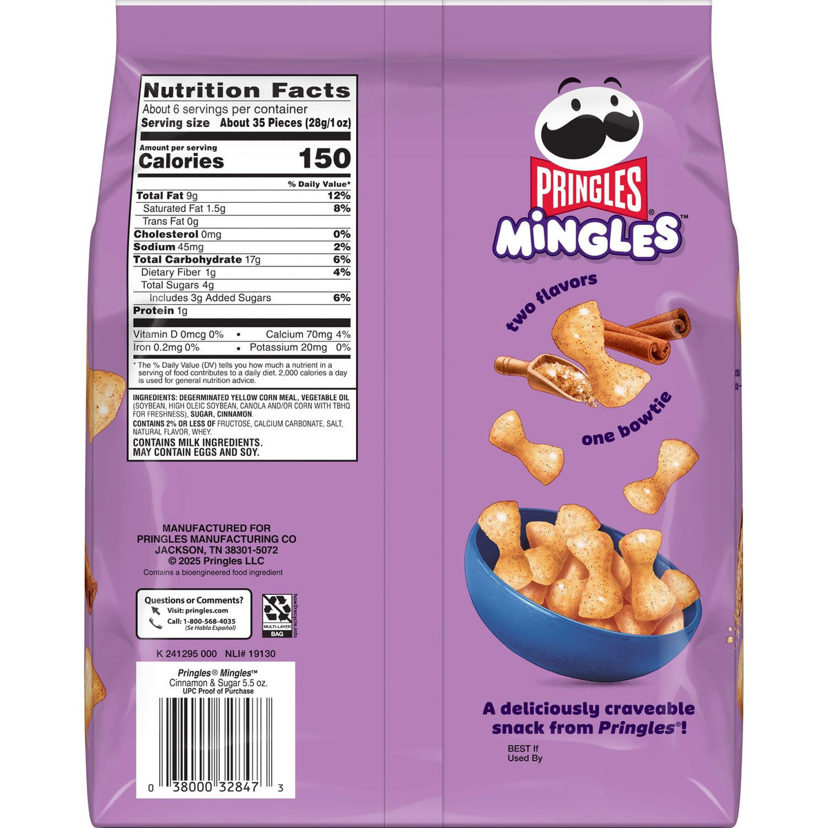 Pringles Mingles Cinnamon Sugar kitchen-table shot, easy pantry pick-me-up