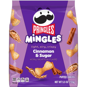 Pringles Mingles Cinnamon Sugar snack time, quick crunch between tasks