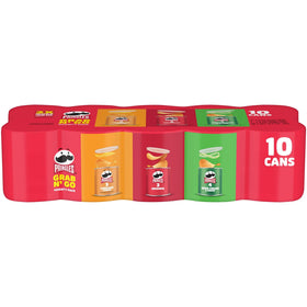 Pringles Original can showing stackable potato crisps for quick snacking