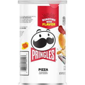 Pringles Pizza Crisps desk-snack can captured for office life.