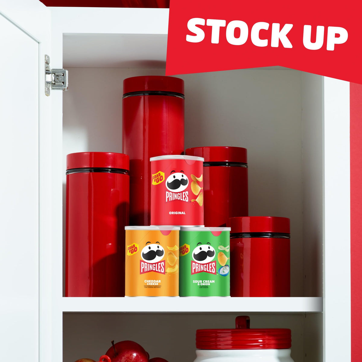 Pringles Variety Pack box featuring three flavors for easy selection