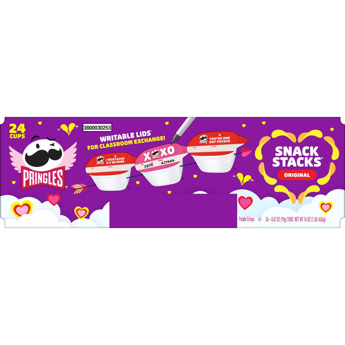 Pringles writeable Valentine cup enables classroom sharing
