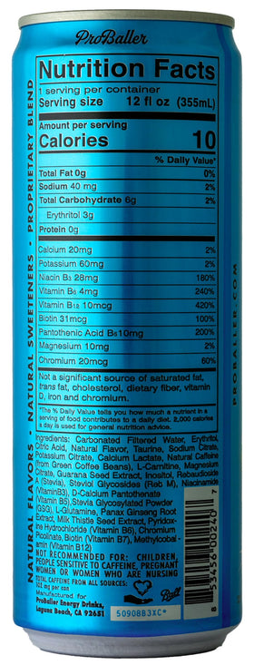 PROBALLER agave-sweetened can showcases a lower glycemic option for mindful choices.
