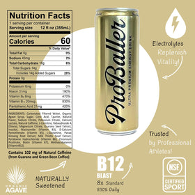 PROBALLER amino acids and B vitamins label emphasizes metabolism support.