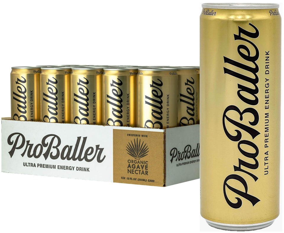 PROBALLER Citrus Agave bottle angled for a refreshing pre-workout energy boost.
