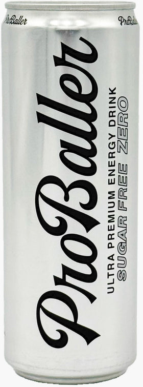 ProBaller Zero Sugar label for sugar-free option.