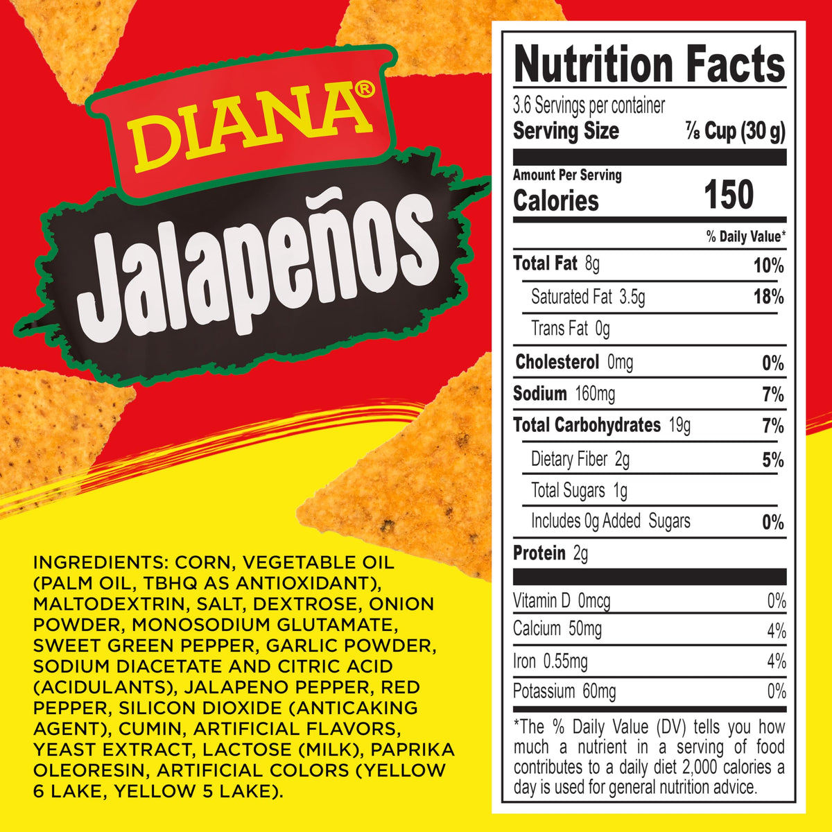 Prodiana Diana jalapeños chips served in a bowl, perfect for dips and sharing
