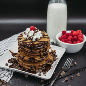 ProDough Protein Bakeshop low-carb breakfast scene suggests sustained energy