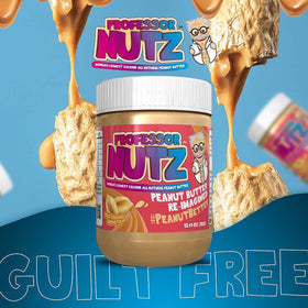 Professor Nutz organic peanut butter jar close-up with creamy texture