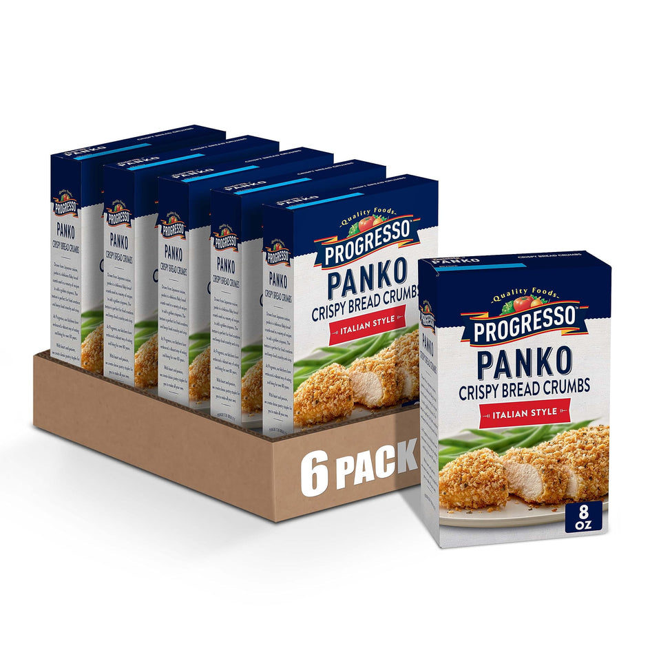 Progresso Panko Italian-style breadcrumbs front view for crispy frying coating