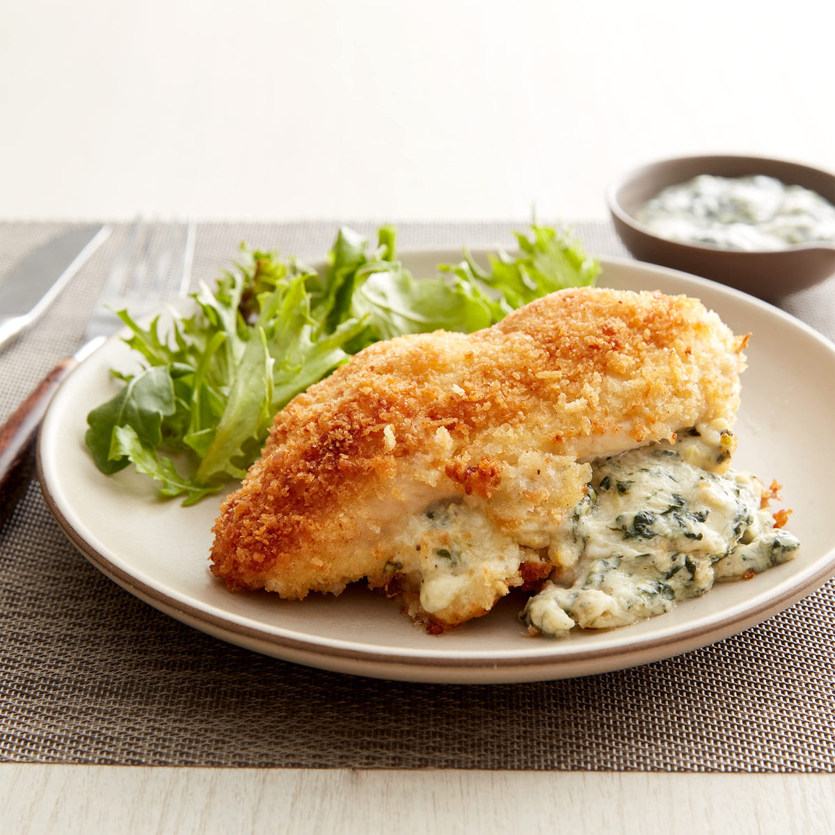 Progresso Panko plain-breadcrumbs coating enhances stuffing and binding.