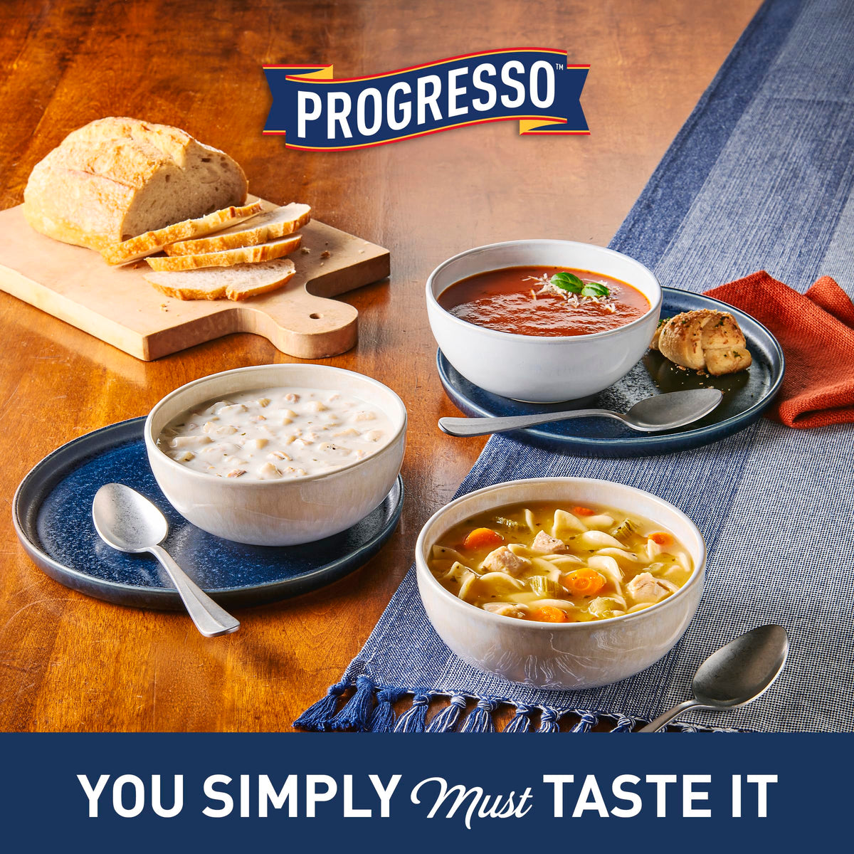 Progresso soup gluten-free with clear label for dietary choices