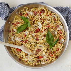 Progresso White Clam Sauce pasta dish ready to elevate weeknight meals
