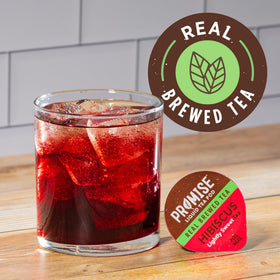 Promise Tea by Java House hibiscus infusion visual highlights floral notes.