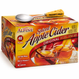 Prompt Prep spiced apple cider packets arranged for easy on-the-go warmth.