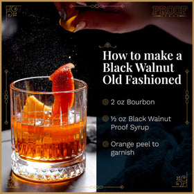 Prepared Old Fashioned served with PROOF SYRUP mix.