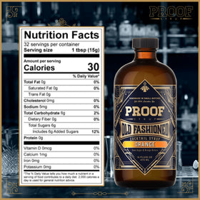 PROOF SYRUP orange-flavored mix in a classic glass for quick, professional-grade drinks