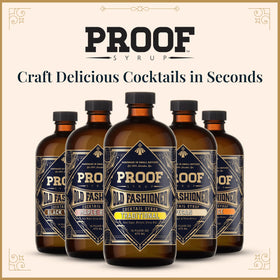 Proof Syrup real bitters and cane sugar on packaging