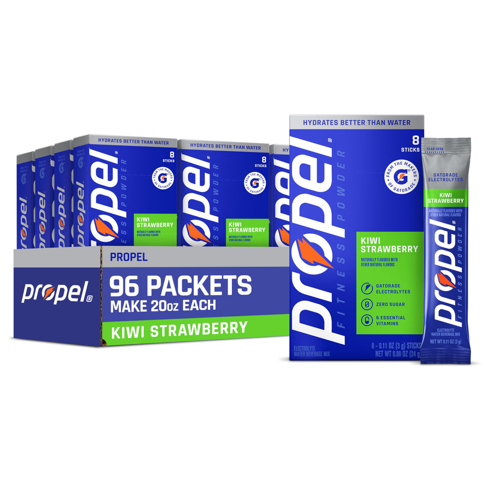 Propel electrolyte powder kiwi strawberry box for convenient hydration