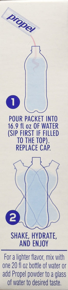 Propel Zero Raspberry Lemonade mix dissolving in water reviving workouts without added sugars.