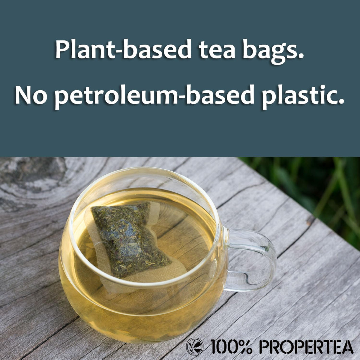 USDA Organic and Rainforest Alliance certified tea bags signify ethical sourcing