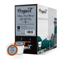 Prospect Tea Co. Duke of Earl Grey tea pod in cup delivers a fragrant, balanced brew.
