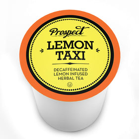 Prospect Tea Co. Lemon Taxi leaves close-up reveals artisanal blend and fresh citrus aroma.