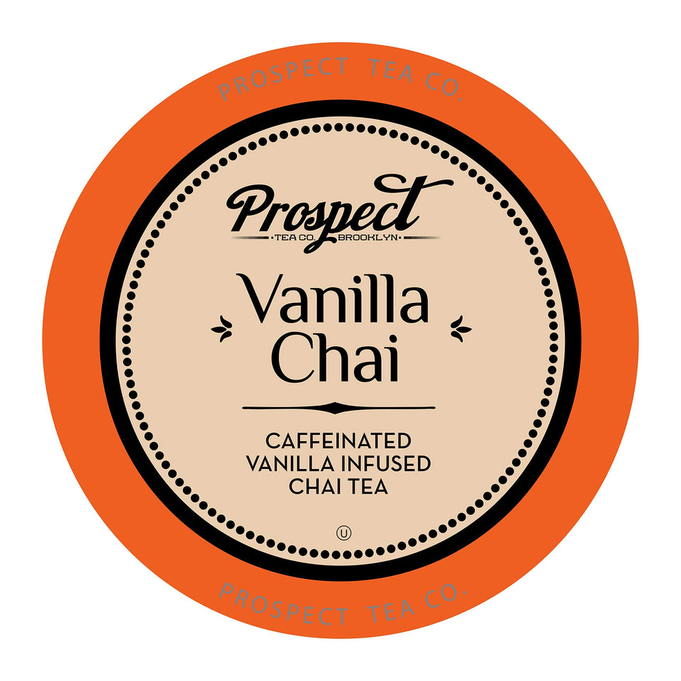 Prospect Tea Co Vanilla Chai pods ready for K-Cup use, delivering consistent flavor.