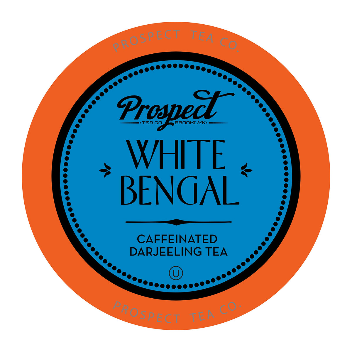 Prospect Tea Co. White Bengal Darjeeling pods packshot; convenient single-serve brewing.