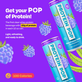 Protein Pop Peach 12oz can for balanced between-meal protein