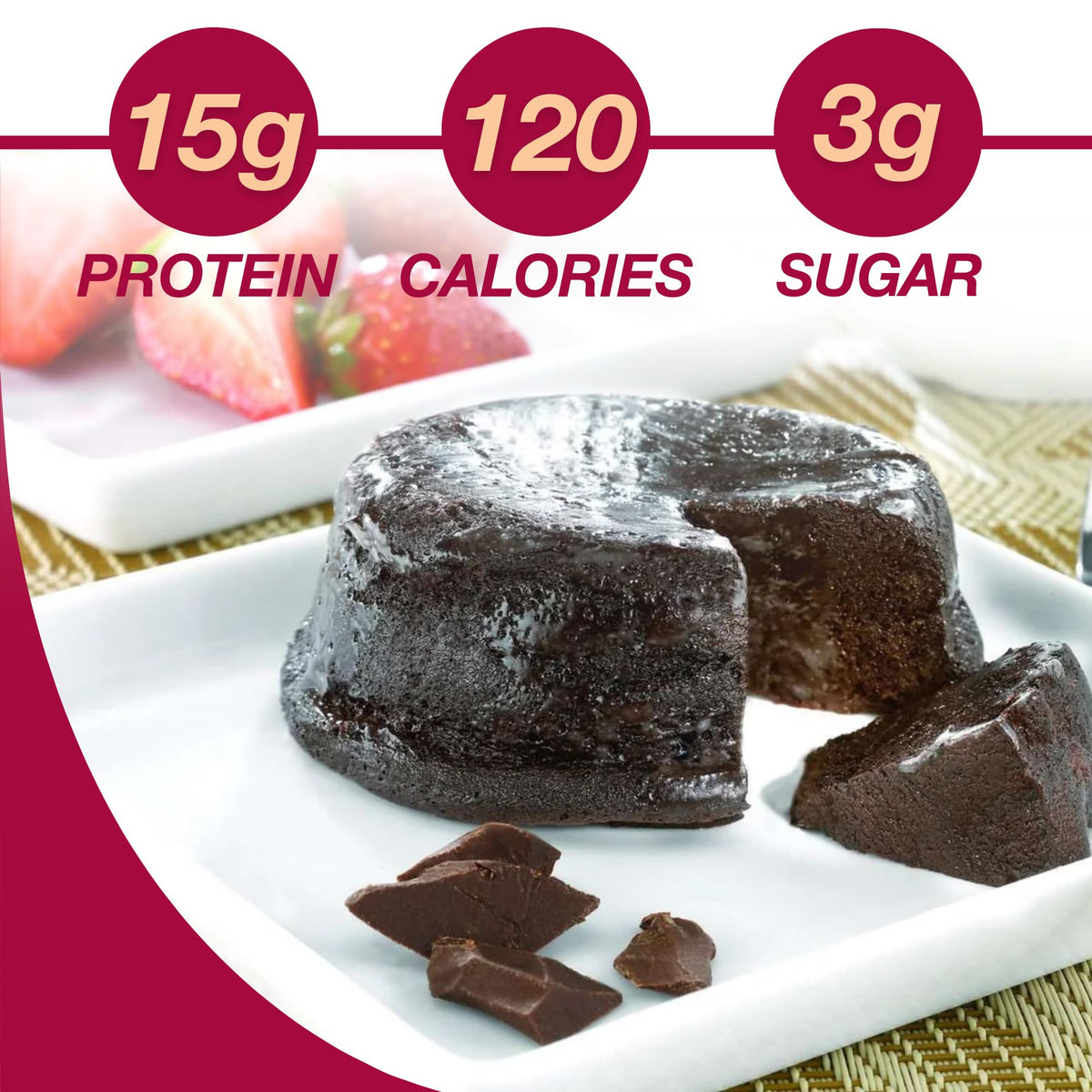 ProtiDIET cake mix and measuring spoons for quick protein snacks