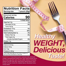 ProtiDIET nutrition label highlights 15g protein per serving and low carbs.