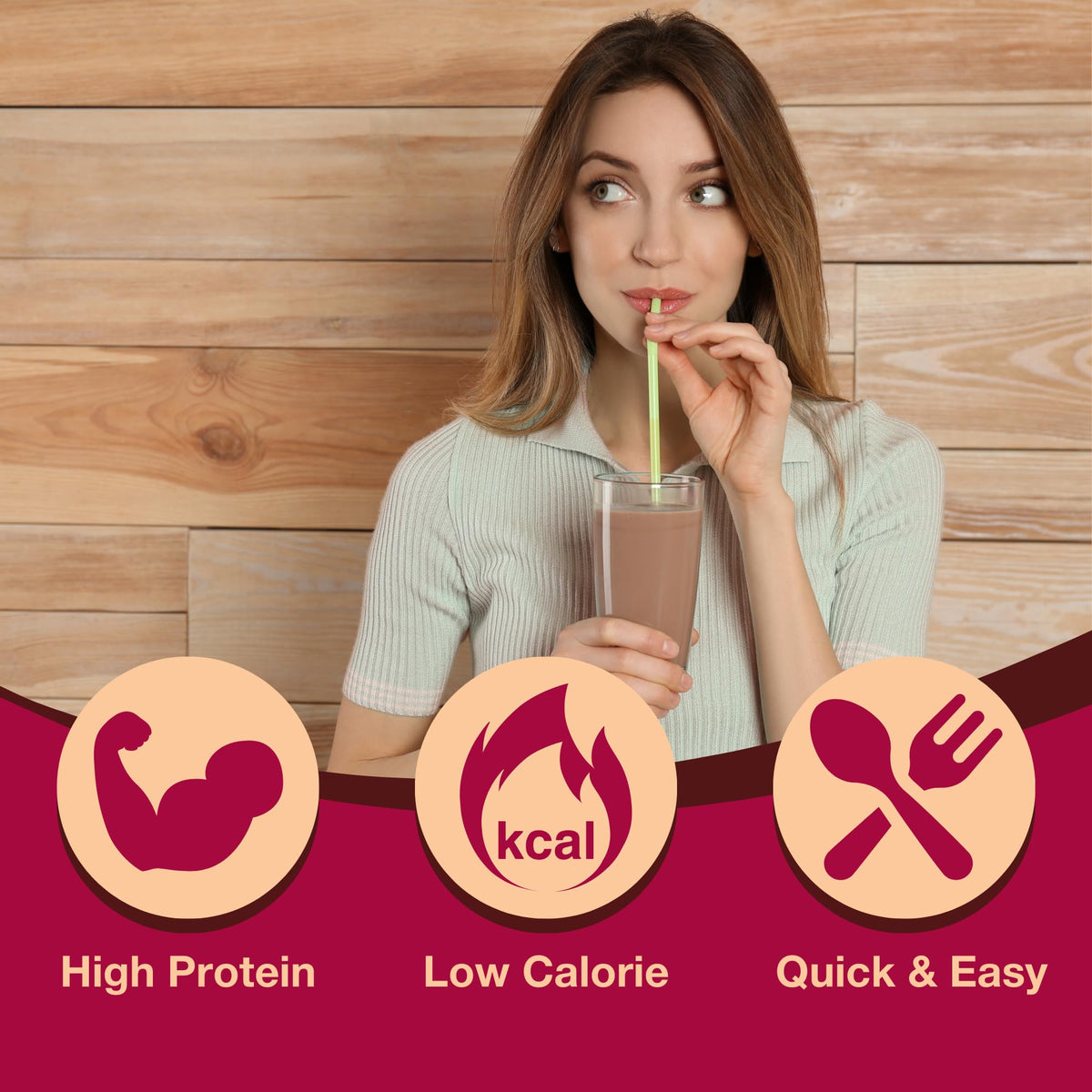 ProtiDIET Chocolate Shake glass – rich flavor in a smooth, satisfying drink.