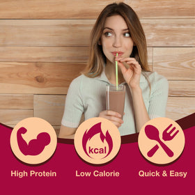ProtiDIET Chocolate Shake glass – rich flavor in a smooth, satisfying drink.